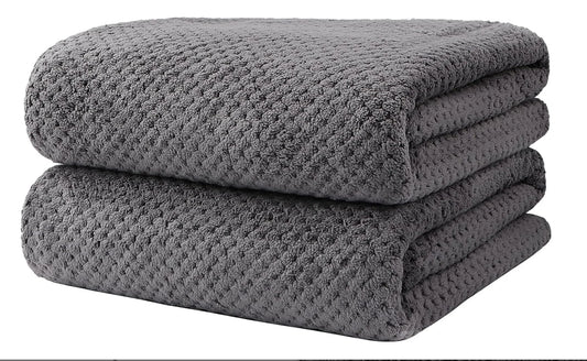 Bath Towels, Pack of 2, Microfiber Soft