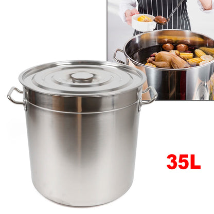 35L Multipurpose Thickened Stock Pot with Lid