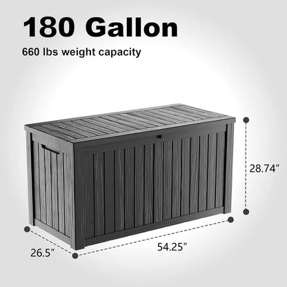180 Gallon Outdoor Storage Box,