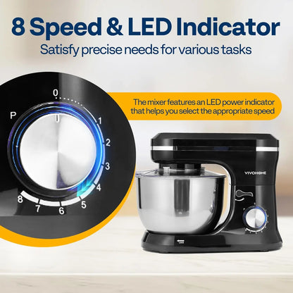 4.75 Qt Stand Mixer, 8 Speed Food Mixer