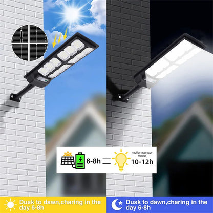 2-Pack Solar Street Lights Outdoor Waterproof