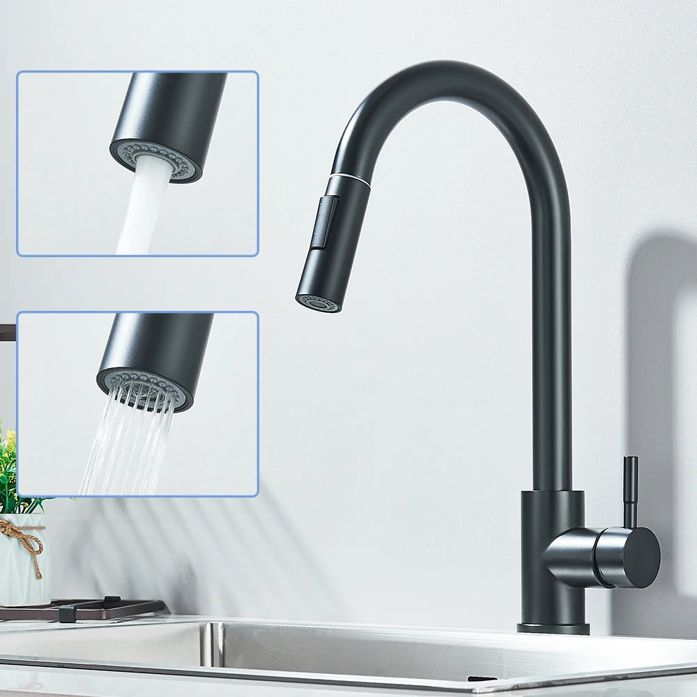 Pull Out Kitchen Faucet Deck Mounted  Tap