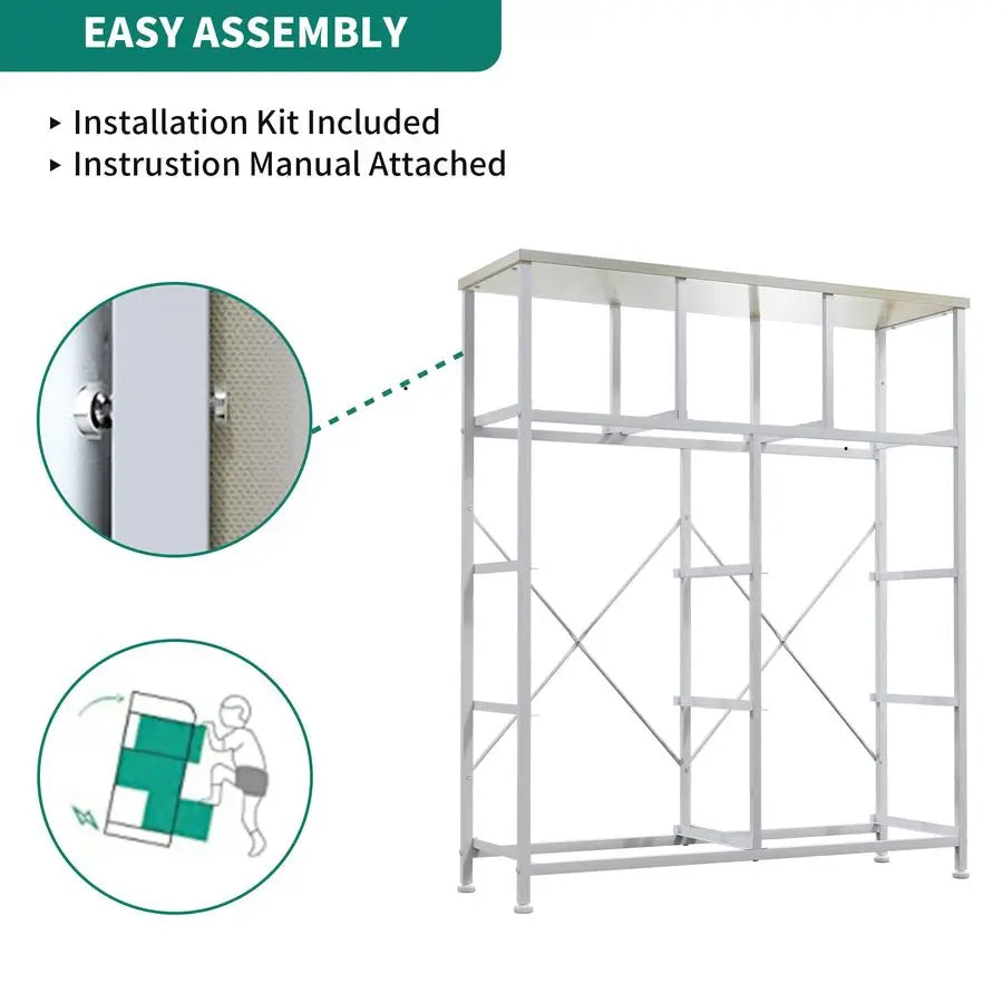 Dresser with 9 Drawers Fabric Storage Tower