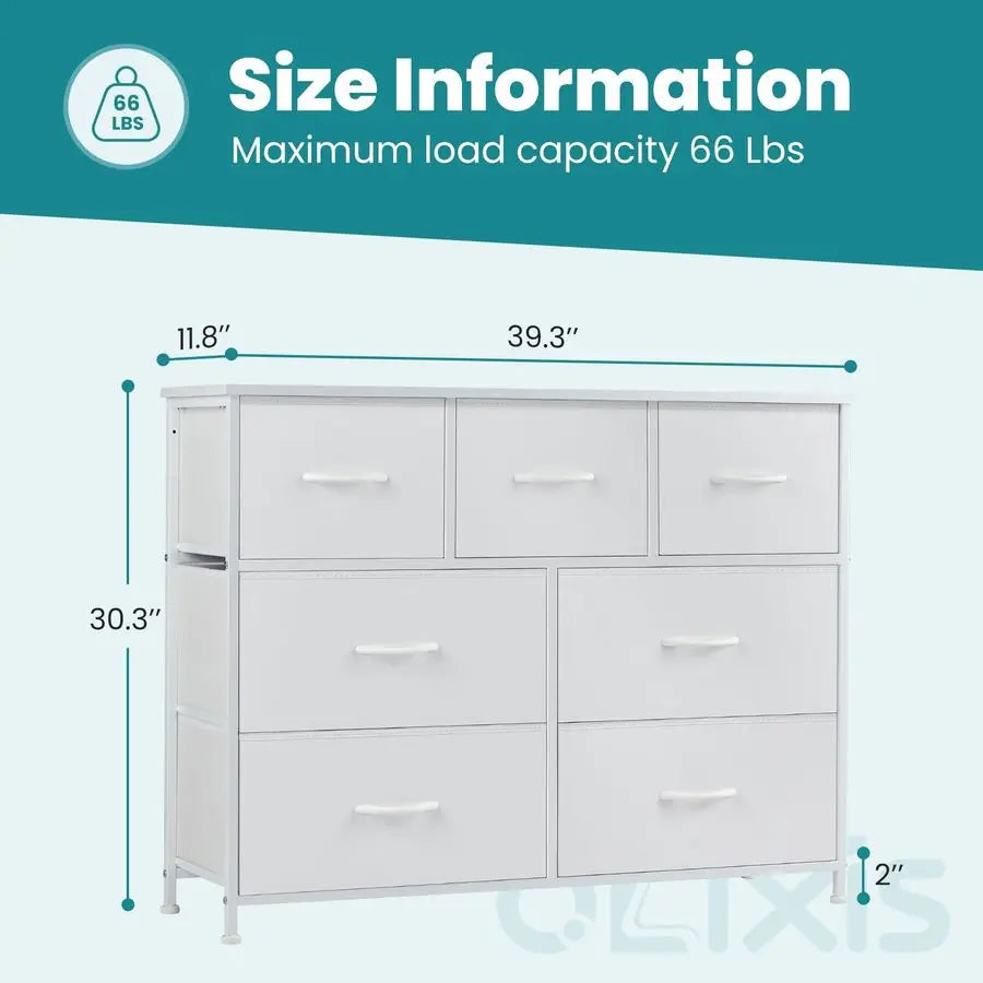 Dresser for Bedroom, 7 Storage Drawers