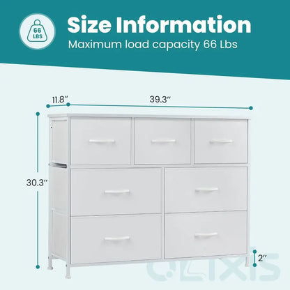 Dresser for Bedroom, 7 Storage Drawers