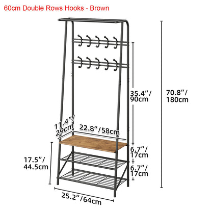 4-in-1 Hall Trees, Coat Shoe Rack