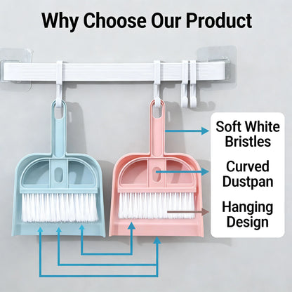 Mini Desk Broom And Dustpan Set