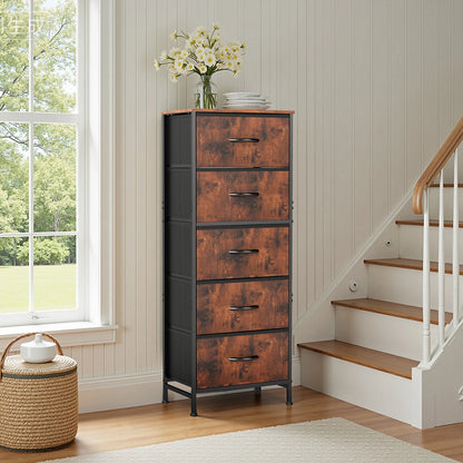 JHK 48IN Dresser 5 Fabric Drawers