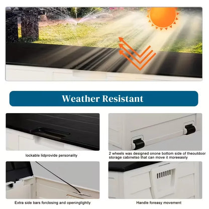 75 Gallon Outdoor Deck Box Lockable Lid