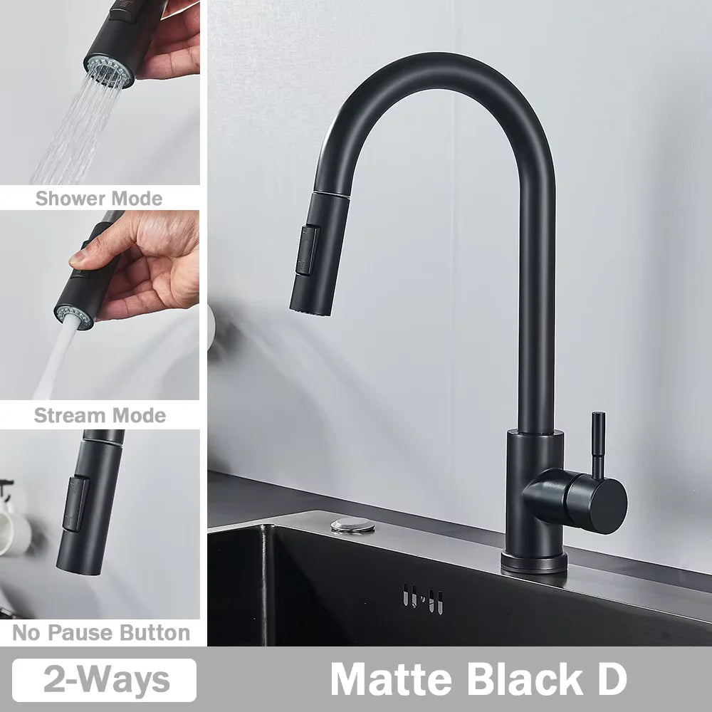 Pull Out Kitchen Faucet Deck Mounted  Tap