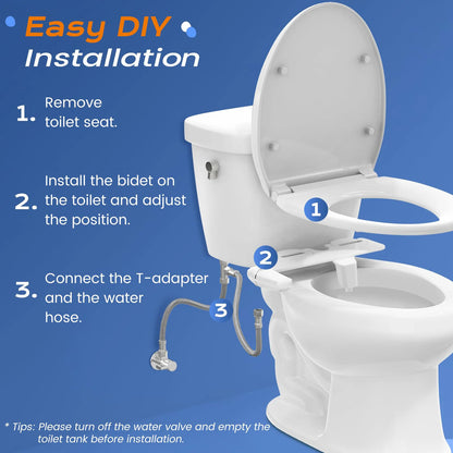 Ultra-Slim Bidet Attachment for Toilet