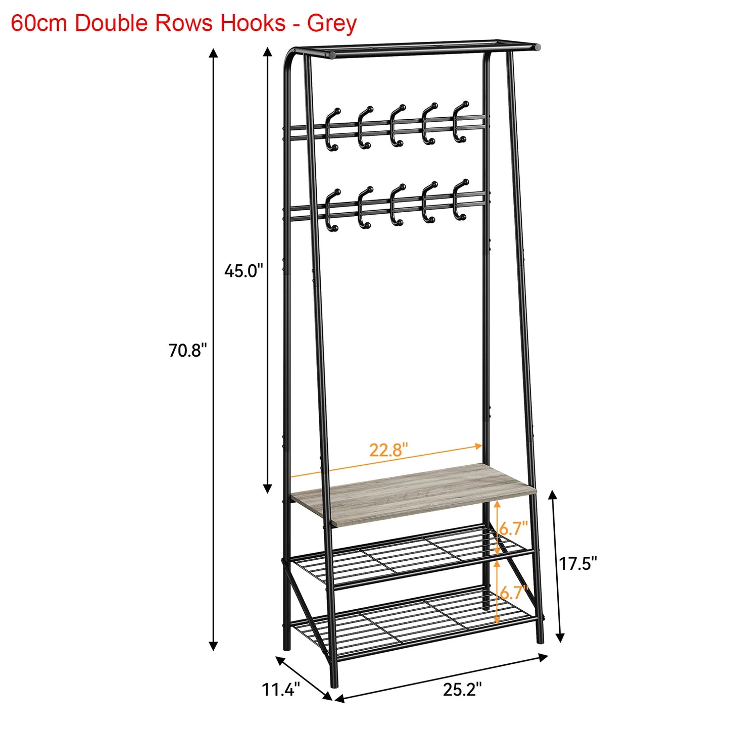 4-in-1 Hall Trees, Coat Shoe Rack
