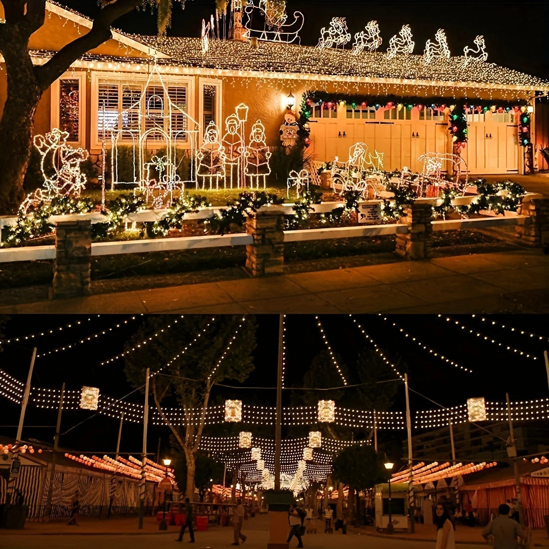 4Pcs 160ft Solar String Lights - 400Pcs Outdoor