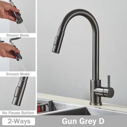 Pull Out Kitchen Faucet Deck Mounted  Tap